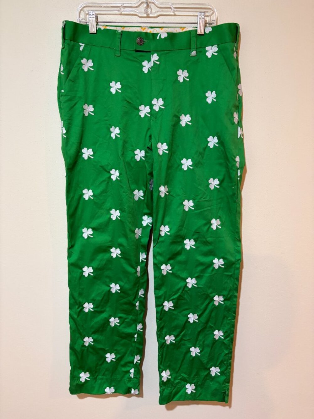 Loudmouth Shamrock Green St. Patty's Day Golf Pants